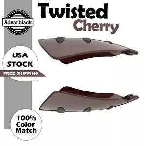Advanblack ツイスト チェリー ハンドガード ハーレー ツーリング & ソフテイルに適合 Advanblack Twisted Cherry Hand Guard Fits for Harley Touring & Softails
