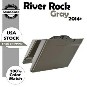 River Rock グレー拡張バッグ ストレッチサドルバッグ ハーレーダビッドソン 2014+用 River Rock Gray Extended Bags Stretched Saddlebag For Harley Davidson 2014+