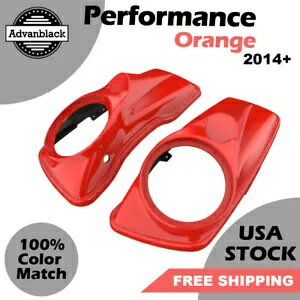 ѥեޥ󥹥 8 ɥХåԡСϡ졼ġ 14+ Performance Orange 8 inch Saddlebag Speaker Lids Cover For Harley Touring 14+