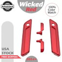 サドルバッグ リッド レバー & ラッチ カバー セット キット 14+ ハーレー ツーリング用 WICKED RED Saddlebag Lid Lever ...