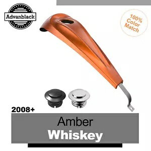 アンバー ウイスキー ロープロファイル タンク ダッシュ コンソール 08+ ハーレー ストリート ロード ..