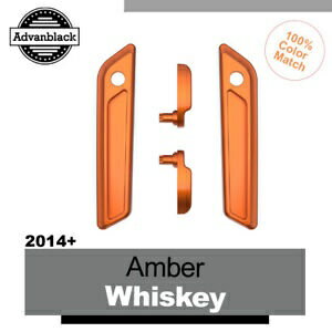 サドルバッグリッドレバー&ラッチカバーセットキット 14歳以上ハーレーツーリング用 AMBER WHISKY Sadd..
