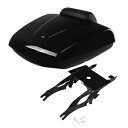 ロープロファイルパック トランク バックレスト マウント ラック インディアン チーフテン 14-23 ブラックに適合 Low Profile Pack Trunk Backrest Mount Rack Fit For Indian Chieftain 14-23 Black