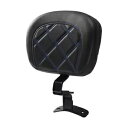 ブラック ドライバー バックレスト パッド ハーレー ツーリング ロード ストリート グライド キング 2009 年以降に適合 Black Driver Backrest Pad Fit For Harley Touring Road Street Glide King 2009-Up