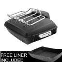マットブラックチョップドパックトランクバックレストラックハーレーツーリング2014-2024米国用 Matte Black Chopped Pack Trunk Backrest Rack Fit For Harley Touring 2014-2024 US