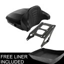 チョップド トランク バックレスト パッド ラック ハーレー ツアー パック Pak ツーリング 14-24 ブラックに適合 Chopped Trunk Backrest Pad Rack Fit For Harley Tour Pack Pak Touring 14-24 Black