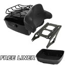ブラック キング パック トランク バックレスト マウント ラック ハーレー ツアーパック ツーリング 14-24 用 Black King Pack Trunk Backrest Mount Rack Fit For Harley Tour Pack Touring 14-24