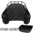ブラックキングパック トランクバックレストラック スピーカー付き ハーレーツアーパックツーリング 14-23用 Black King Pack Trunk Backrest Rack W/Speakers For Harley Tour Pak Touring 14-23
