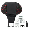 ブラックレッドドライバーライダーバックレストパッドハーレーツーリングストリートロードグライド1988年以降用 Black Red Driver Rider Backrest Pad For Harley Touring Street Road Glide 1988-Up