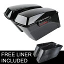 ビビッドブラックハードサドルバッグバッグ&ラッチキーハーレーツーリングモデル94-13に適合 Vivid Black Hard Saddlebags Bag &...