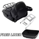 キングパック トランク バックレスト 2 アップ マウント ハーレー ツアー パック スポーツ グライド 18-22 20 に適合 King Pack Trunk Backrest 2 Up Mount Fit For Harley Tour Pak Sport Glide 18-22 20