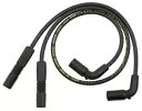 ブラックアクセル SS 8 ミリメートルスパークプラグ点火ワイヤー 09-16 ハーレーツーリング FLHT 18503 Black Accel SS 8mm ...