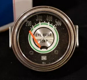 スチュワートワーナー グリーンライン シリンダーヘッド温度計 ヴィンテージ 2 1/16インチ ハーレー St..