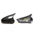 1 ペアカーボンファイバーリアサイドミラーカバーキャップ 2019-21 BMW F87 M2 競技用 1Pair Carbon Fiber Rear Side Mirror Cover Cap For 2019-21 BMW F87 M2 Competition(2)