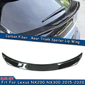 レクサス NX200 NX300 2015-2020 新しいリアトランクスポイラーウイングリップカーボンファイバー Fit For Lexus NX200 NX300 2015-2020 NEW Rear Trunk Spoiler Wing Lip Carbon Fiber
