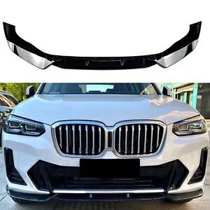 BMW X3 G01 X4 G02 M パック 2022 フロントバンパースポイラーリップキットグロスブラックに適合 Fit For BMW X3 G01 X4 G02 M Pack 2022 Front Bumper Spoiler Lip Kit Gloss Black