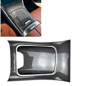 カーボンファイバールックセンターコンソールボックスパネルトリムベンツ X254 GLC200 GLC260 2023 Car..