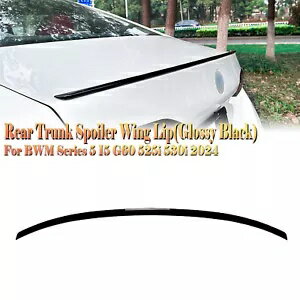 グロスブラックリアスポイラーリップルーフウイング BMW 5 シリーズ i5 G60 530i 2024 に適合 Gloss Black Rear Spoiler Lip Roof Wing Fit For BMW 5 Series i5 G60 530i 2024