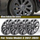 4x 車のホイールカバーハブキャップリムキャップテスラモデル 3 2017-2023 グレー 18 インチ 4x Car Wheel Cover Hub Cap Rim Cap For Tesla Model 3 2017-2023 Gray 18 inch(2)
