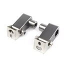 ペアモーター改造サポートホルダーフォグライトブラケット金属合金グレー Pair For Motor Modification Support Holder Fog Light Bracket Metal Alloy Grey(2)