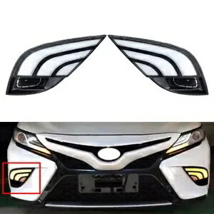 トヨタ カムリ 18 ホワイト イエロー ブルー 米国用 LED デイタイム ランニング ライト ウインカー LED Daytime Running Light Turn Signals for Toyota Camry 18 White Yellow Blue USA