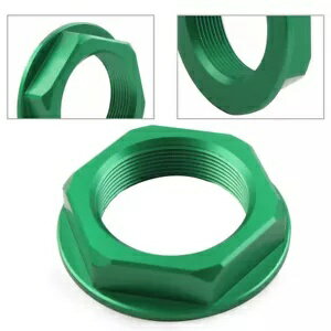 ユニバーサルオートバイトリプルツリーステムヨークセンターホールナットCNCグリーン Universal Motorcycle Triple Tree Stem Yoke Center Hole Nut CNC Green