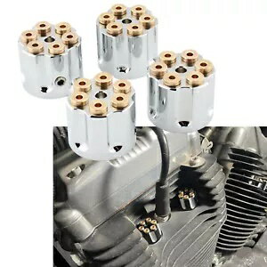 シルバーオートバイエンジンスパークプラグナットキャップハーレーダビッドソンツインカム 1999+ Silver Motorcycle Engine Spark Plug Nut Cap For Harley Davidson Twin Cam 1999+