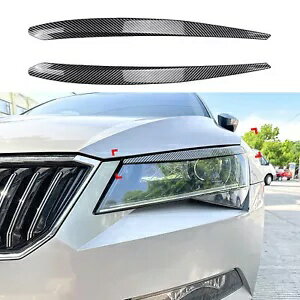 女ѡ B8 2016-2018 2017 ֤Υإåɥ饤С- For ?KODA SUPERB B8 2016-2018 2017 car headlights eyebrows decorative cover-