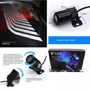 オートバイ屋外下部 LED ライトウィング修理ランプシャドウプロジェクターランプホワイト- Motorcycle Outdoor Lower LED Light Wing Refit Lamp Shadow Projector Lamp White-