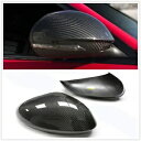 2016+ アルファロメオ ジュリア クアドリフォリオ カーボンファイバー ミラー カバー キャップ ブラック- For 2016+ Alfa Romeo Giulia Quadrifoglio carbon fiber mirror cover cap black-