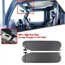 車のサンバイザー日焼け止め取り付けジープラングラー年 1997-2002 2000 2001- Car sun visor sun protection mounting for Jeep Wrangler year 1997-2002 2000 2001-