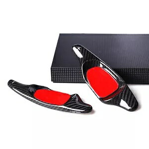 車のインテリアステアリングホイールシフトロッカーエクステンショントリムアウディ S3 黒新- Car inte..