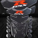 本物のカーボンファイバー樹脂カスタマイズ燃料/ガソリンタンクパッドデカール/ロゴステッカー GSXR Genuine Carbon Fiber Resin Cu...