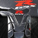 本物のカーボンファイバー樹脂カスタマイズ燃料/ガソリンタンクパッドデカール/ロゴステッカー GSXR Genuine Carbon Fiber Resin Cu...