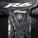 リアルカーボンファイバー 3D 樹脂カスタマイズ燃料/ガソリンタンクパッドデカール/ロゴステッカー YZFR6 Real Carbon Fiber 3D Res...