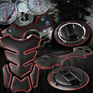 ハンドルヨーク+燃料キャップカバー+タンクパッドキット 08-20 Busa GSX-1300R GSXR クロームレッド Handle Yoke+Fuel Cap Cover+Tank Pad Kit 08-20 Busa GSX-1300R GSXR Chromed Red