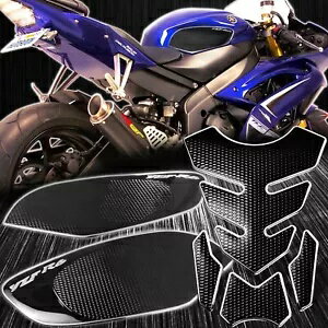 穴あきサイドトラクションニー+タンクパッドステッカープロテクターキット 08-16 YZF-R6 クローム Perforated Side Traction Knee+Tank Pad Sticker Protector Kit 08-16 YZF-R6 Chrome