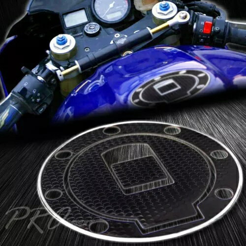 ガソリンタンク 燃料キャップ カバー ガード パッド YZF600R YZF750R FJ/FZR/YZFR1/R6 クローム+ブラック Gas Tank Fuel Cap Cover Guard Pad YZF600R YZF750R FJ/FZR/YZFR1/R6 Chrome+Black