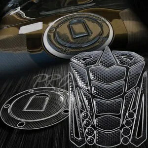 穴あきブラックタンクパッド+燃料キャップカバー 04-05 Ninja ZX-10R/6R/9R カーボンルック用 Perforate Black Tank Pad+Fuel Cap Cover for 04-05 Ninja ZX-10R/6R/9R Carbon Look