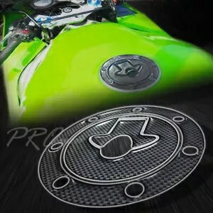 ガソリンタンク燃料キャップカバーデカールパッドNinja 500R/500/ZX6R/ZX7R-11Rカーボンファイバールック Gas Tank Fuel Cap Cover Decal Pad Ninja 500R/500/ZX6R/ZX7R-11R Carbon Fiber Look
