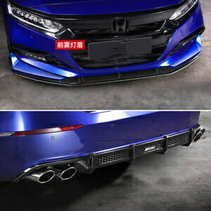 10th アコード ブルー フロント バンパー スポイラー Spilter+ リア テール トランク ウィング 1 セット US For 10th Accord Blue Front Bumper Spoiler Spilter+ Rear Tail Trunk Wing 1 Set US