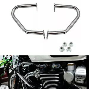 シルバー エンジン ガード クラッシュ プロテクター トライアンフ ボンネビル T100 T120 2016-20 sng用 Silver Engine Guard Crash Protector For Triumph Bonneville T100 T120 2016-20 sng