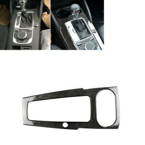 アウディ A3 8V 2014-2019 ブラックカーボンファイバーギアシフトボックスパネルフレームカバー 1PC For Audi A3 8V 2014-2019 Black Carbon Fiber Gear Shift Box Panel Frame Cover 1PC