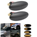日産キャシュカイジュークエクストレイルブラック LED ランプサイドマーカーターンシグナルライト米国 For Nissan Qashqai Juke X-trail Black LED Lamps Side Marker Turn Signal Light US