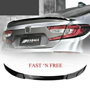 2018 19-22 ホンダアコード V タイプ光沢のある黒車のリアトランクウイングリップスポイラー FOR 2018 19-22 HONDA Accord V TYPE Glossy Black Car Rear Trunk Wing Lip Spoiler