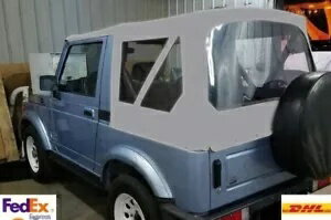 OEM 品質スズキ サムライ交換用ソフト トップ1986-1994 グレーのクリア ウィンドウ OEM Quality Suzuki..