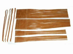 本タンレザーハンドルバーグリップカバーフリンジタッセルインディアンチーフ用 Genuine Tan Leather H..