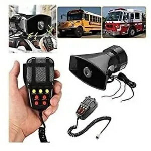 有線車警報音 7 トーンホーン 12V 100 ワット警察サイレンホーン拡声器グリル Wired Car Alarm Sound 7 Tone Horn 12V 100W Police Siren Horn Loudspeaker Grill