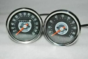 ノートン BSA トライアンフ スミス レプリカ スピードメーター タコメーター ペア 0-150 マイル/時 グレー Norton BSA Triumph Smith Replica Speedometer Tachometer Pair 0-150 Mph Grey