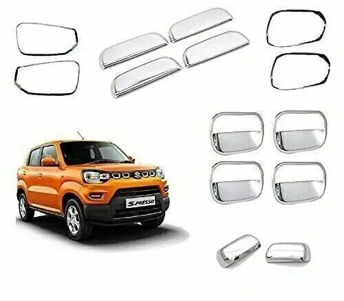 S プレッソ (2019-現在) に対応した外装クローム アクセサリー コンボ キット Exterior Chrome Accessories Combo Ki...